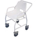 Mobile Shower Chair with Castors - 4 Brake Design - Fixed Height - Easy to Clean Loops