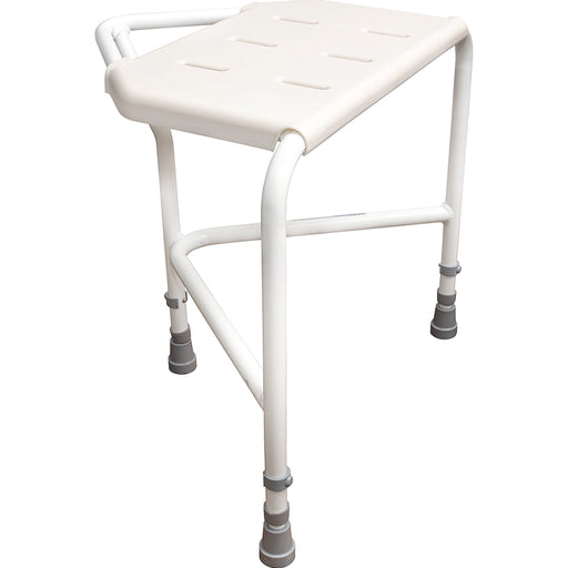 Height Adjustable Corner Shower Stool - Clip on Seat - 159kg Weight Limit Loops