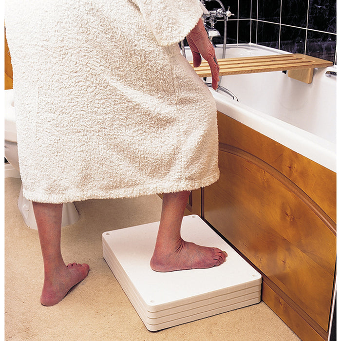 Modular Bathroom Mobility Step - Four 1 Inch Sections - Adjustable Height Loops