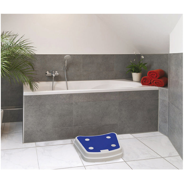 Extra Large Plastic Platform Step - Bathroom Mobility Aid - Non-Slip Design Loops