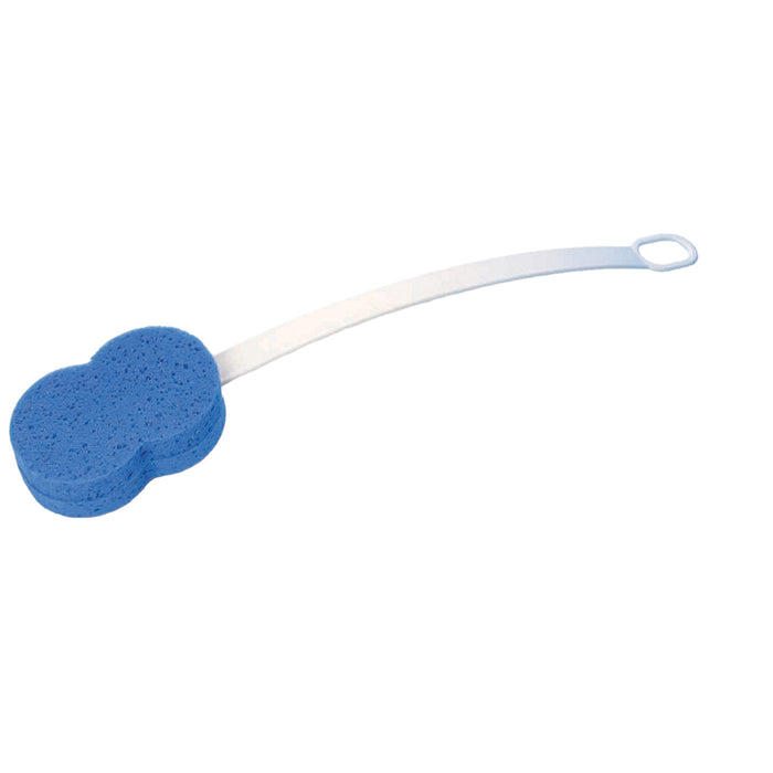 Large Bath Sponge with 20 Inch Angled Plastic Handle - Ergonomic Bathroom Aid Loops