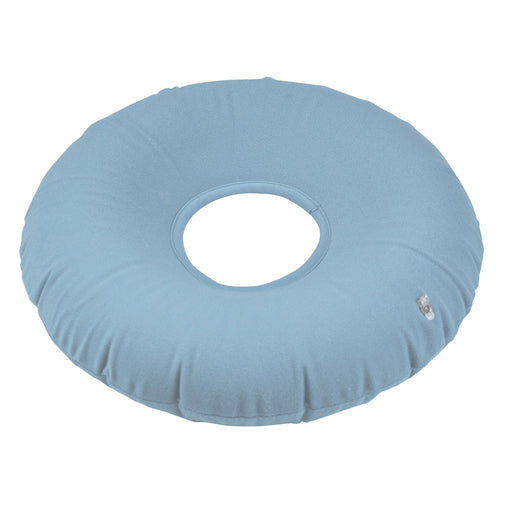 Inflatable Pressure Relief Ring Cushion - Blue Soft Fitted Cover - 400mm Dia Loops