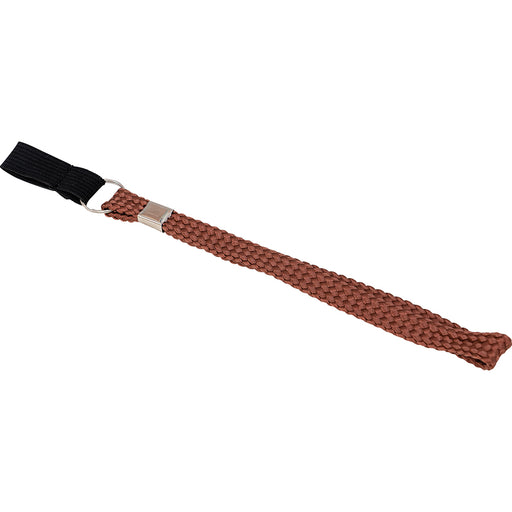 Brown Walking Stick Strap - Strong Durable Nylon - Secure Elasticated Loop Loops