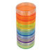 Colourful Stackable Pill Dispensing Tower - 5 Tablet Storage Compartments Loops