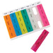 Colourful Week Day Multi Pill Dispenser - 7 x 4 Compartments - Flip Top Lids Loops