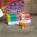 Colourful One Month Pill Organiser - 32 x 2 Comartments - Flip Top Lids Loops