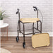 Height Adjustable Kitchen Trolley with Brakes - Clip on Trays - 840 1020mm Loops