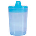 Blue Drinking Sippy Cup - Two Spouts - Blended Foods and Liquids - Dishwashable Loops