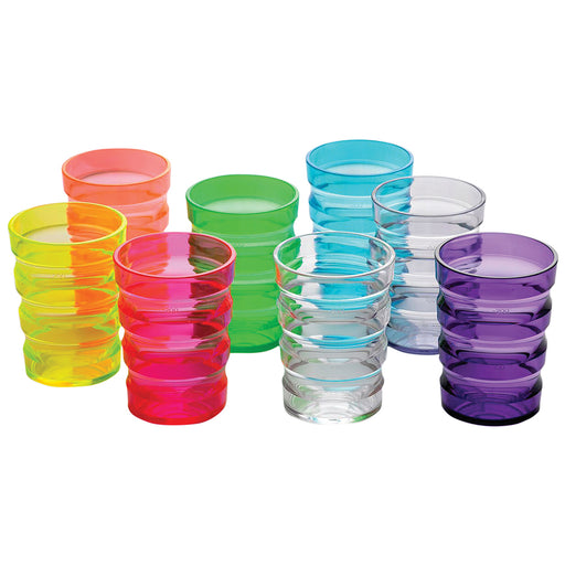 Ergonomically Designed Easy Grip Cup with Cap - Spill proof Nozzle - Clear Loops