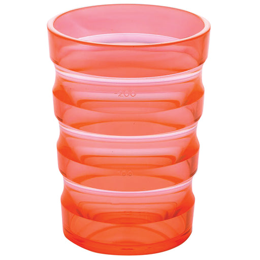 Ergonomically Designed Easy Grip Cup with Cap - Spill proof Nozzle - Orange Loops