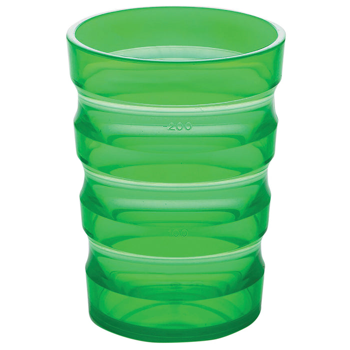 Ergonomically Designed Easy Grip Cup with Cap - Spill proof Nozzle - Green Loops