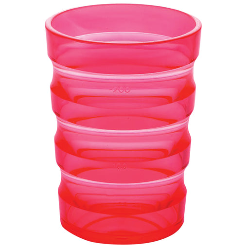 Ergonomically Designed Easy Grip Cup with Cap - Spill proof Nozzle - Pink Loops