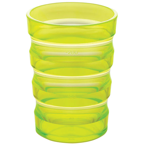Ergonomically Designed Easy Grip Cup with Cap - Spill proof Nozzle - Yellow Loops