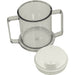 Two Handled Drinking Sip Cup - Microwavable Dishwasher Safe Anti Spill Cup Loops