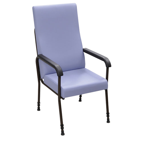 Height Adjustable Ergonomic Lounge Chair - High Backed - Blue Upholstery Loops