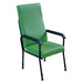 Height Adjustable Ergonomic Lounge Chair - High Backed - Green Upholstery Loops