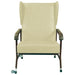 High Back Bariatric Chair - Height Adjusable - Transfer Wheels - Cream Vinyl Loops