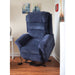 Wall Hugging Rise & Recline Arm Chair - Waterfall Pillow - Blue Chenille Fabric Loops