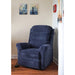 Wall Hugging Rise & Recline Arm Chair - Waterfall Pillow - Blue Chenille Fabric Loops