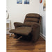 Wall Hugging Rise & Recline Arm Chair - Waterfall Pillow - Brown Chenille Fabric Loops
