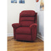 Wall Hugging Rise & Recline Arm Chair - Waterfall Pillow - Red Chenille Fabric Loops