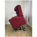 Wall Hugging Rise & Recline Arm Chair - Waterfall Pillow - Red Chenille Fabric Loops