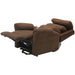 Dual Motor Rise and Recline Armchair - Waterfall Pillow - Brown Chenille Fabric Loops