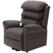 Dual Motor Rise and Recline Armchair - Waterfall Pillow - Mink Chenille Fabric Loops