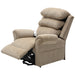 Dual Motor Rise and Recline Armchair - Waterfall Pillow Oatmeal Chenille Fabric Loops