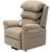 Dual Motor Rise and Recline Armchair - Waterfall Pillow Oatmeal Chenille Fabric Loops