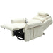 Dual Motor Rise and Recline Armchair - Waterfall Pillow - Cream Suedette Fabric Loops