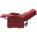 Single Motor Rise and Recline Lounge Chair - Wine Coloured Suedette Material Loops
