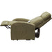 Single Motor Rise and Recline Lounge Chair - Sage Coloured Suedette Material Loops