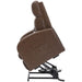 Single Motor Rise and Recline Lounge Chair - Nutmeg PU Leather Material Loops