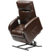 Single Motor Rise and Recline Lounge Chair - Chestnut PU Leather Material Loops