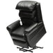 Wall Hugging Rise and Recline Lounge Chair - Wipe Clean PU Leather - Black Loops