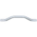 White Steel Pipe Grab Bar - 381mm Length - Rounded Safety Ends - Epoxy Coating Loops