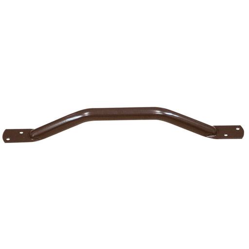 Brown Steel Pipe Grab Bar - 450mm Length - Rounded Safety Ends - Epoxy Coating Loops