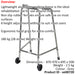 Lightweight Aluminium Walking Frame with Wheels - 870 to 970 Height Extra Large Loops