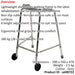 Lightweight Aluminium Walking Frame with Wheels - 590 to 690 Height - Paediatric Loops