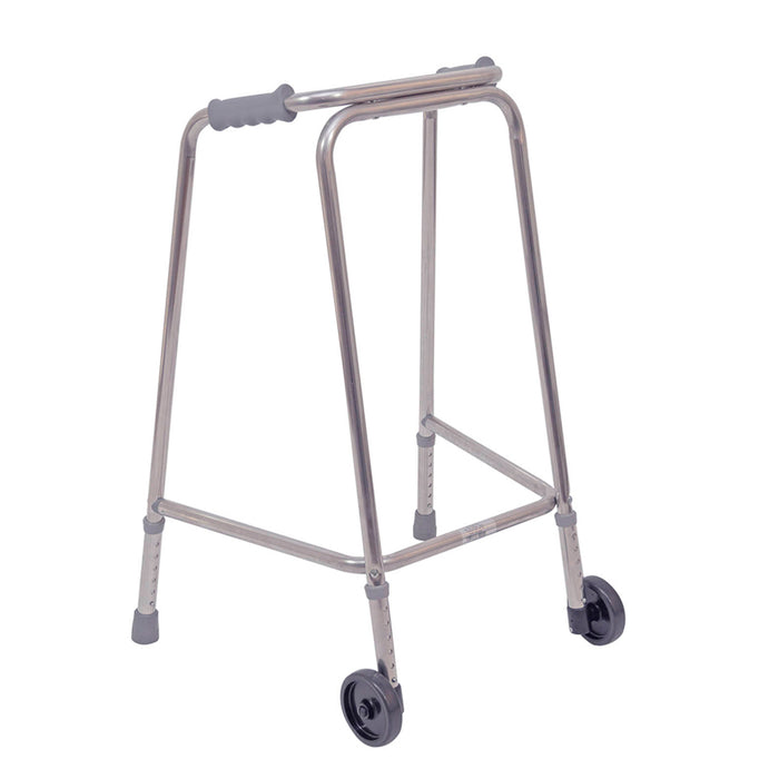 Ultra Narrow Lightweight Walking Frame with Wheels - 490mm Width - Small Loops