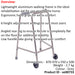 Ultra Narrow Lightweight Walking Frame with Wheels - 490mm Width - Large Loops