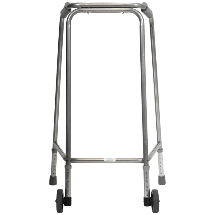 Lightweight Aluminium Bariatric Walking Frame with Wheels - 222kg Limit Loops