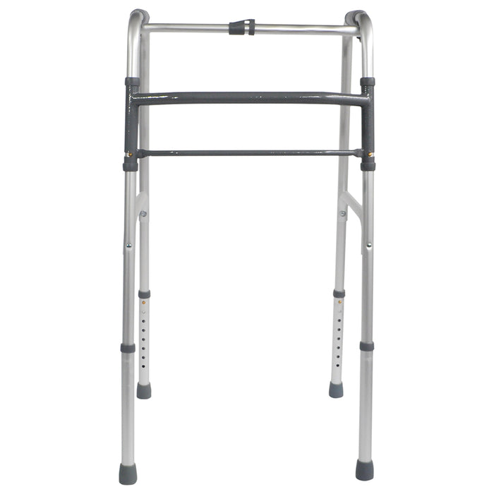 Folding Walking Frame - Lightweight Aluminium - 810 to 1000mm Adjustable Height Loops