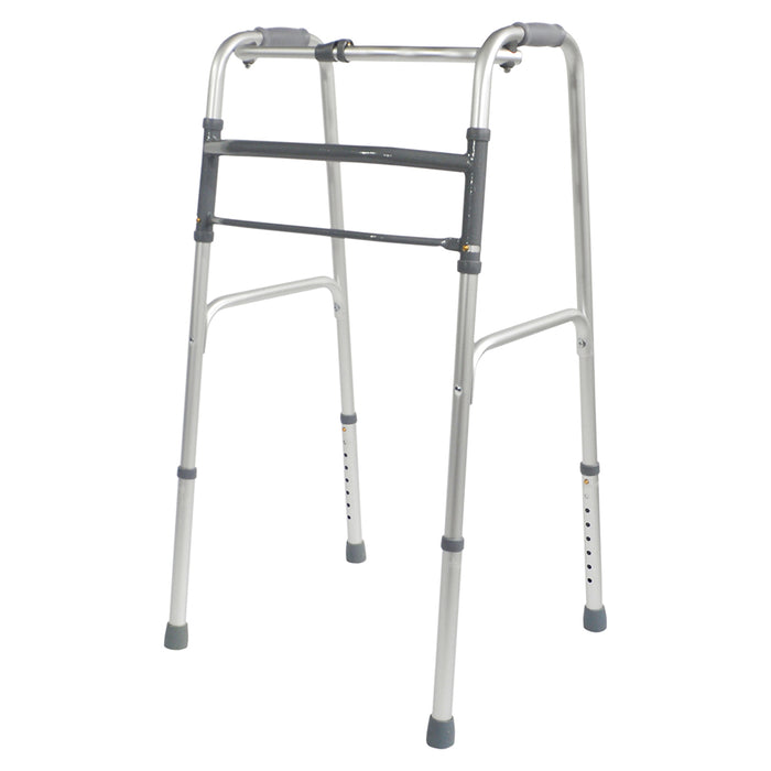 Folding Walking Frame - Lightweight Aluminium - 810 to 1000mm Adjustable Height Loops