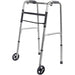 Folding Walking Frame with Wheels - Lightweight Aluminium - Adjustable Height Loops