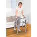 Dual Rise Lightweight Aluminium Folding Walking Frame - Height Adjustable Legs Loops