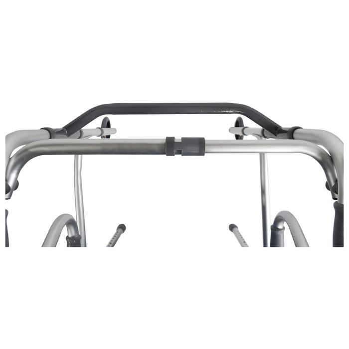 Dual Rise Lightweight Aluminium Folding Walking Frame Wheeled for Easy Transport Loops