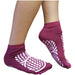 Double Sided Tread Non-Slip Socks - UK Sizes 4-7 - Purple - Machine Washable Loops