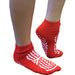 Double Sided Tread Non-Slip Socks - UK Sizes 4-7 - Red - Machine Washable Loops